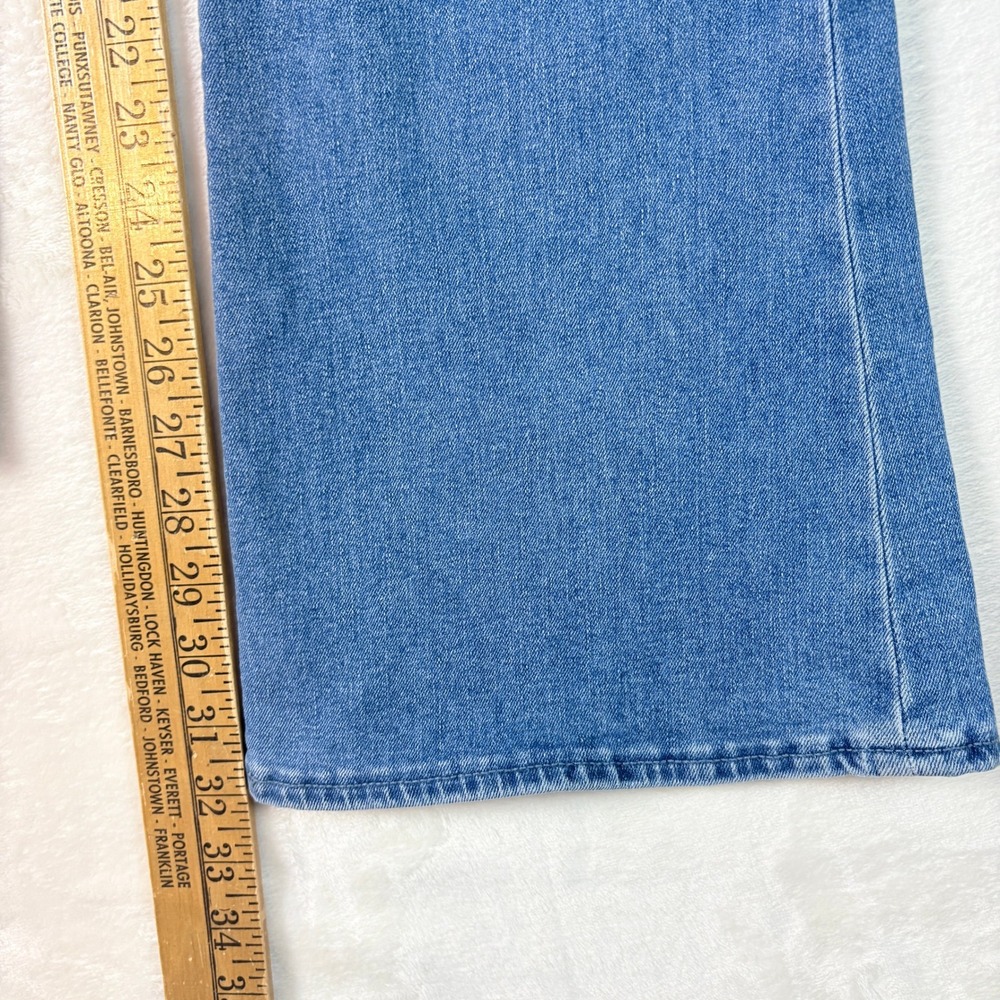 Gap High Rise Flare Jeans Women 4/27R Blue Excellent Sailor Button Detail - Picture 5 of 11